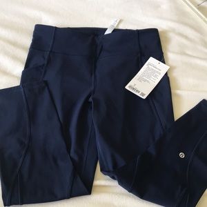 NWT - Lulu Lemon Time to Sweat Crop 23”